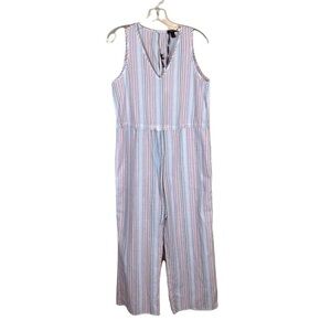 Anthropology Drew Striped Jumpsuit Size Small